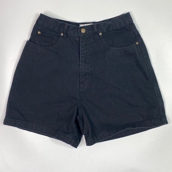 Vintage Christopher & Banks High Waist Black Denim Shorts Size 8 - Picture 1 of 7
